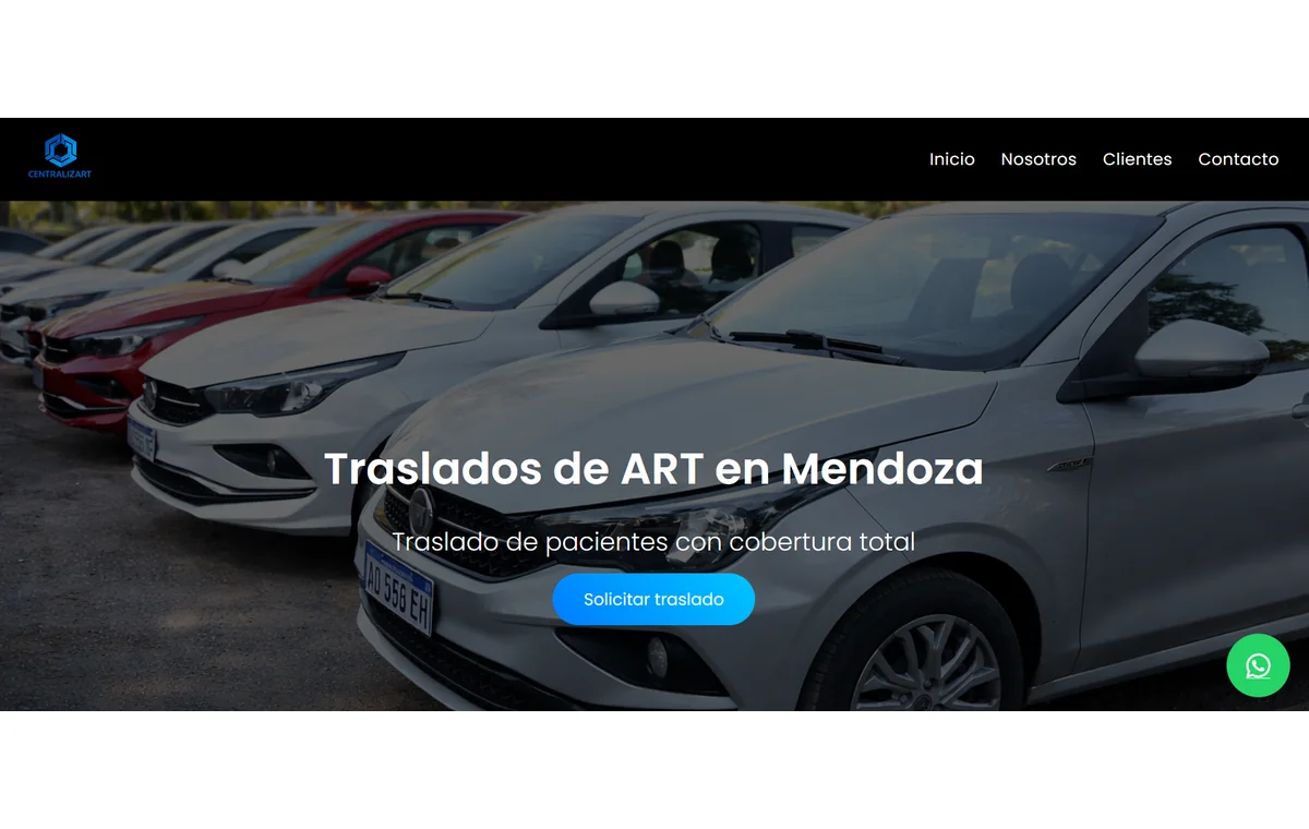 Captura del sitio centralizart.com.ar
