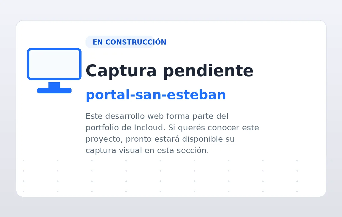Captura del sitio portalsanesteban.cl