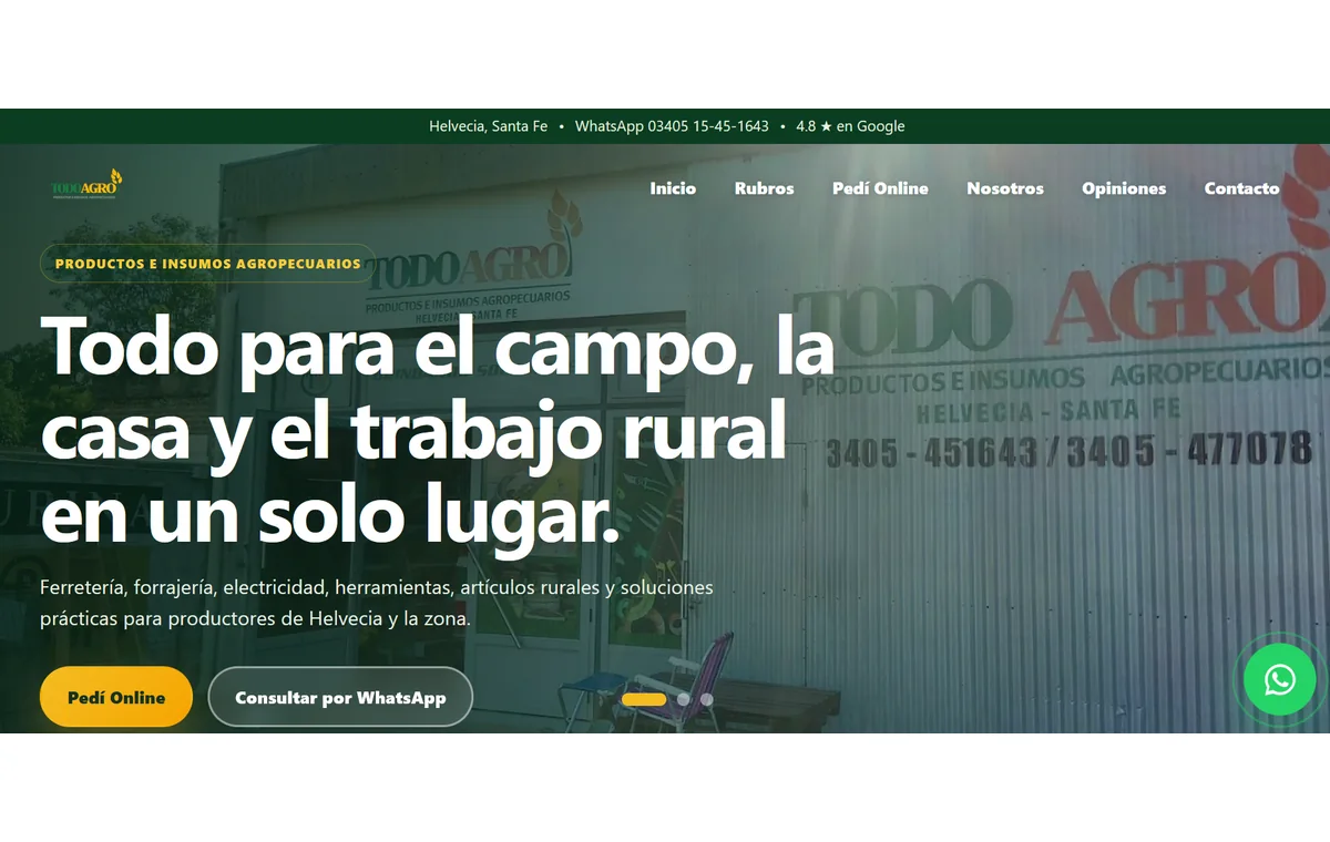 Captura del sitio todoagrohelvecia.com.ar
